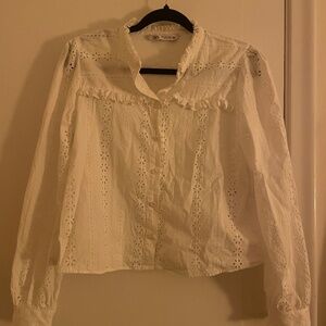 Zara white blouse